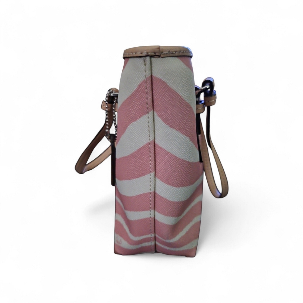 Y2K Vintage Coach Peyton Pink Zebra Print Mini Tote Top Handle - Picture 11 of 16